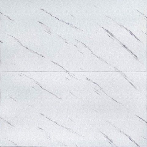 Самоклеюча 3D панель 700х700х4мм Біла мармурова плитка (364) SW-00001142 SW-00001142 фото
