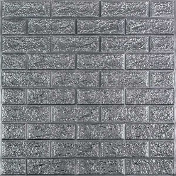 R017-2 Панель стінова в рулоні 3D 700х3080х2мм Сіра Цегла (D) SW-00002535 SW-00002535 фото