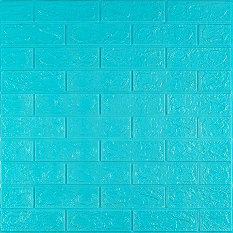 3D панель самоклеюча 700х770х3мм цегла Бірюза (002-3) SW-00000573 SW-00000573 фото